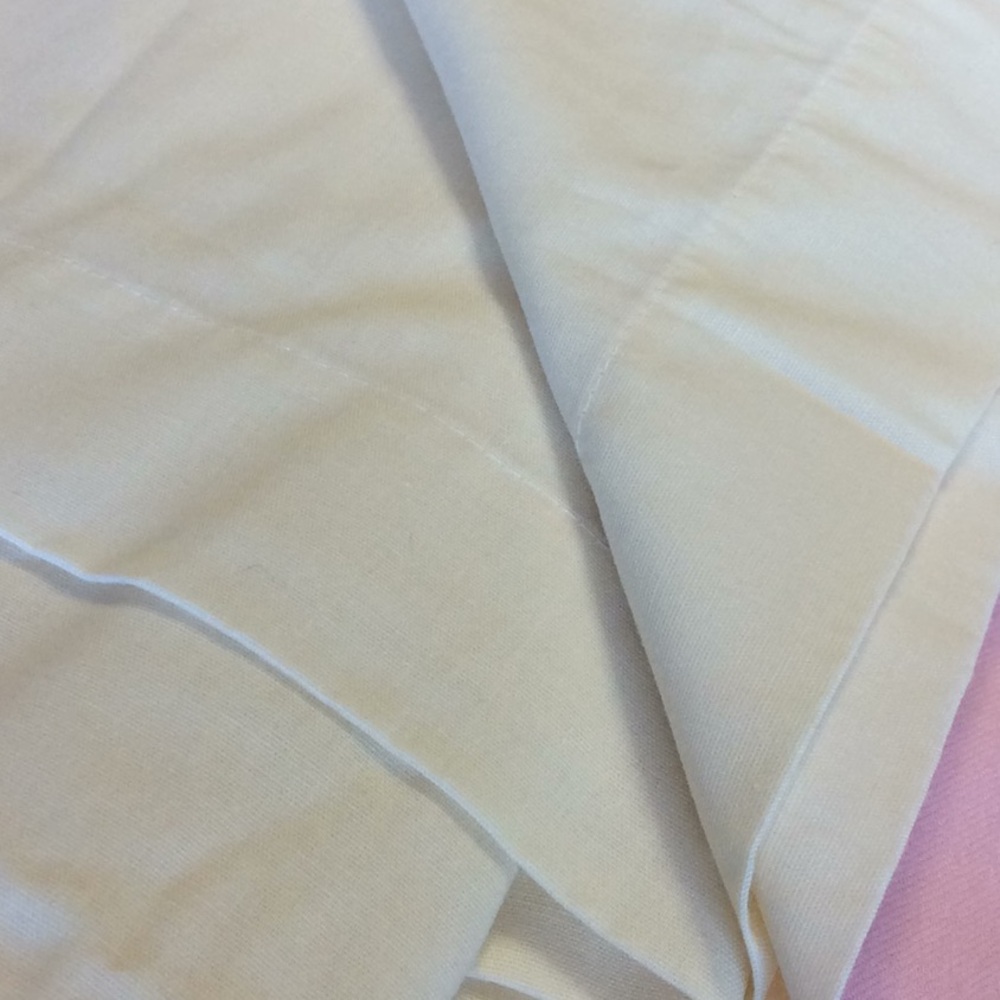 FINAL SALE PRICE Vintage Pale Yellow Twin Flat Sheet